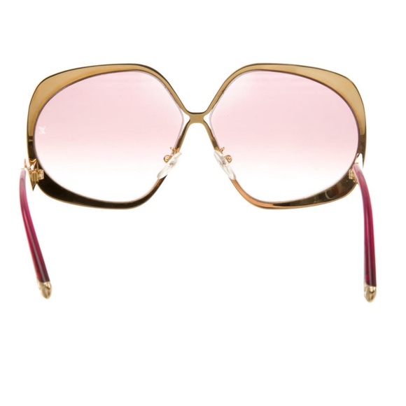 👓💛❤️LOUIS VUITTON VINTAGE SUZY EMBELLISHED OVERSIZED SUNGLASSES Z0400U M1120 - Picture 5 of 17